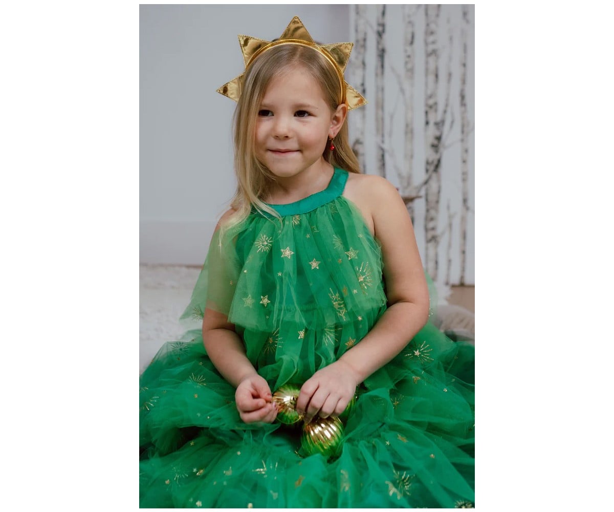 Fato de árvore de Natal com diadema