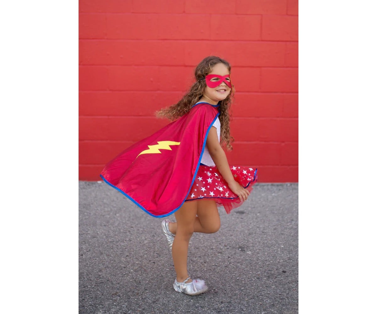 Disfraz Tutú Infantil Superhero, Capa y Antifaz 4-6 años