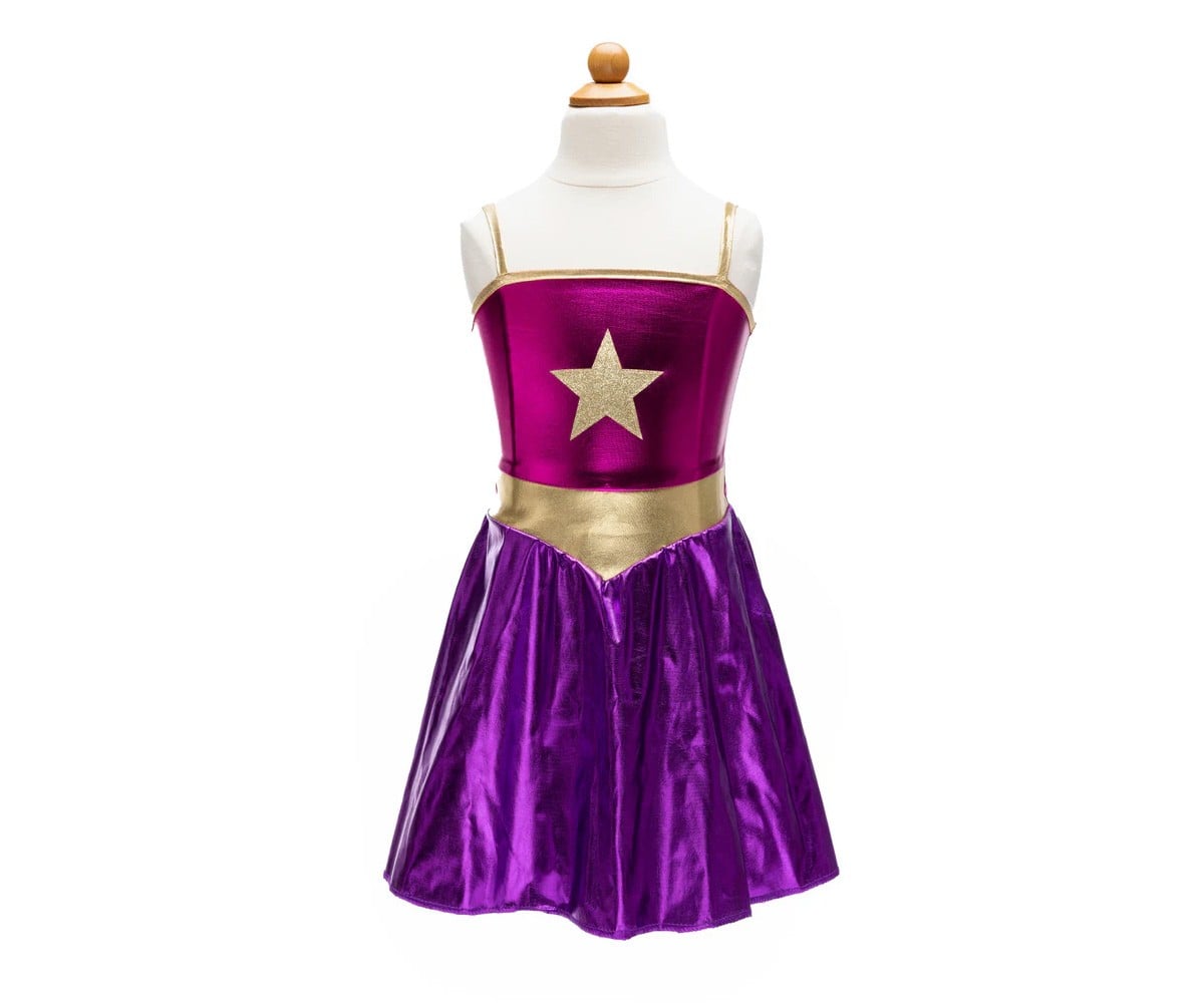 Disfraz Infantil Superhéroe Star con Capa y Diadema 4-6 años