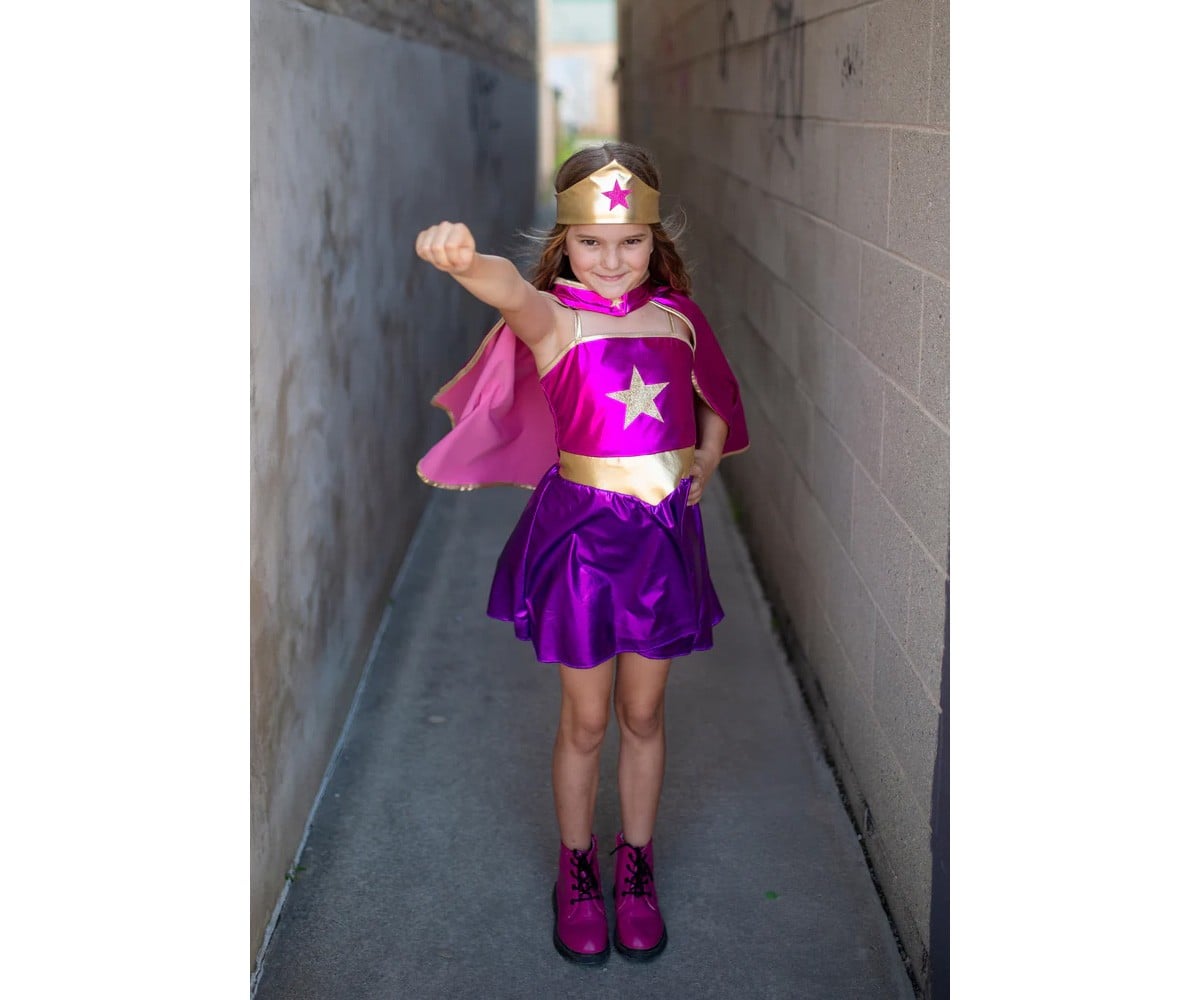 Disfraz Infantil Superhéroe Star con Capa y Diadema 4-6 años