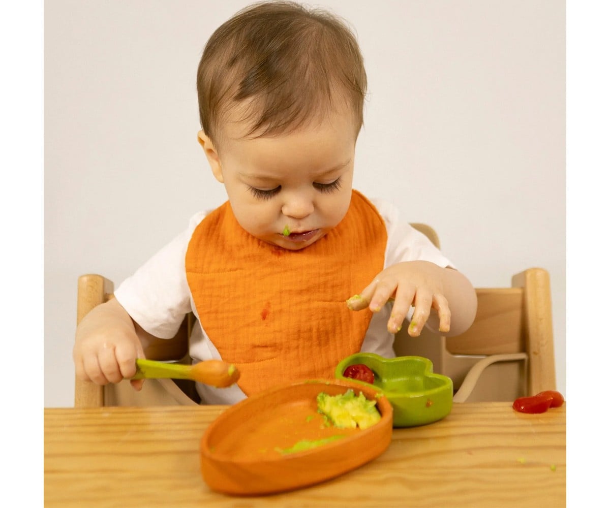 Assiette et Cuillère en Bois pour Enfant Cathy The Carrot