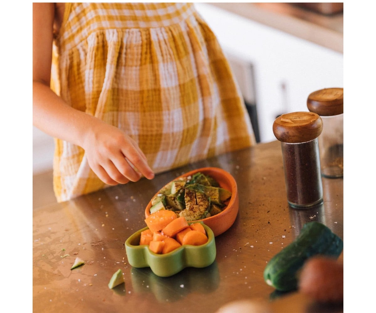 Assiette et Cuillère en Bois pour Enfant Cathy The Carrot