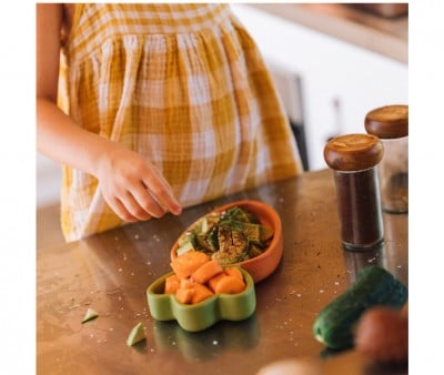 Assiette et Cuillère en Bois pour Enfant Cathy The Carrot