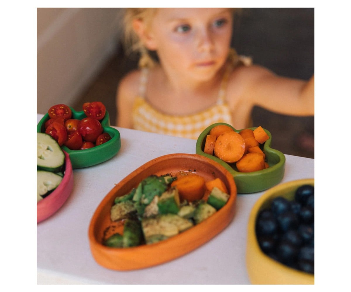 Assiette et Cuillère en Bois pour Enfant Cathy The Carrot