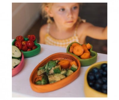 Assiette et Cuillère en Bois pour Enfant Cathy The Carrot