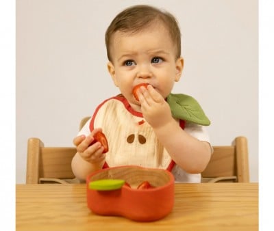 Vajilla Infantil Bol y Cuchara de Madera Pepa The Apple