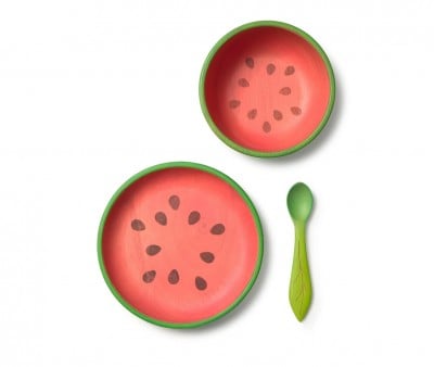 Stoviglie 3 Pezzi in Legno Wally The Watermelon