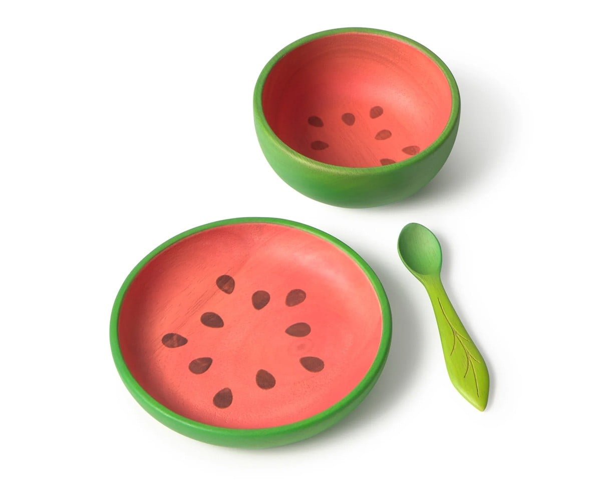 Stoviglie 3 Pezzi in Legno Wally The Watermelon