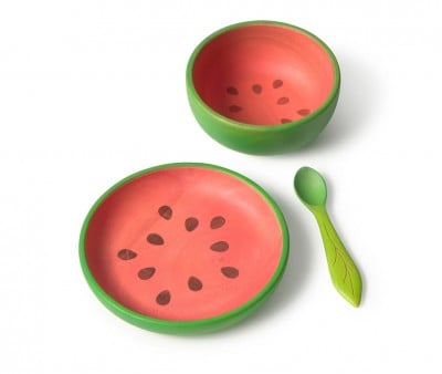 Stoviglie 3 Pezzi in Legno Wally The Watermelon