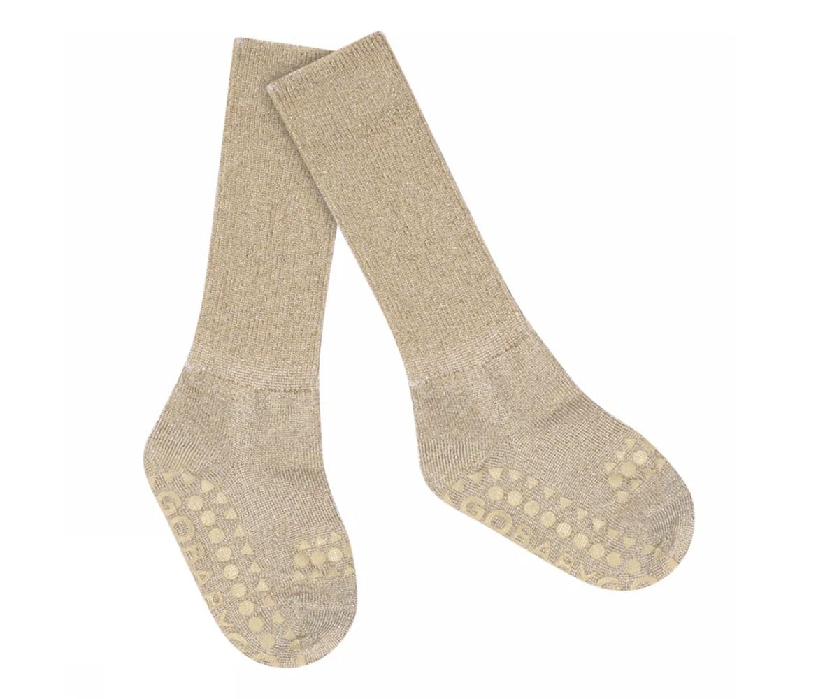 Calzine Antiscivolo Bambu Glitter Champagne Beige