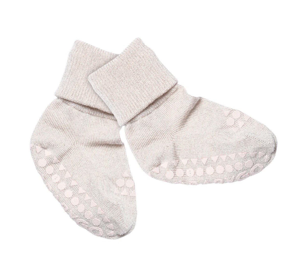 Calzine Antiscivolo Bambu Glitter Ivory