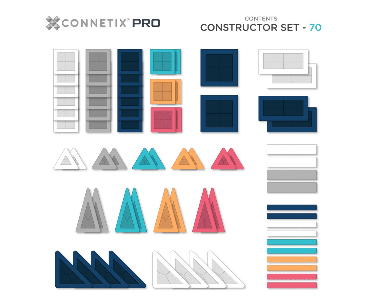 Construcción Connetix PRO Constructor 70piezas