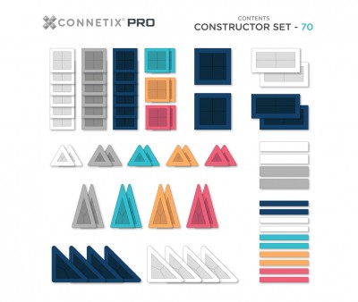 Construcción Connetix PRO Constructor 70piezas