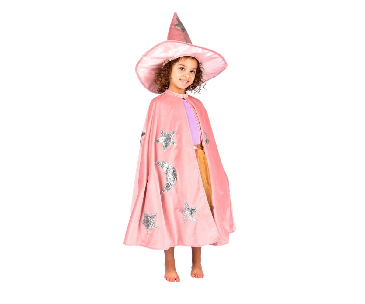 Fato Veludo Rosa com estrelas prateadas de 3 a 8 anos