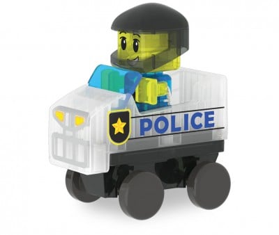 Conjunto de construção Magna-Tiles Police Patrol de 20 peças