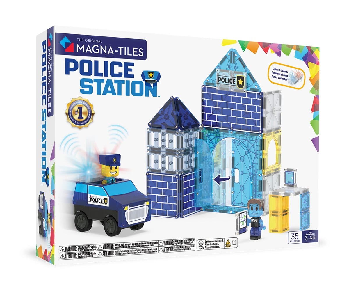 Conjunto de construção  Delegacia de pPolícia Magna-Tiles de 35 peças