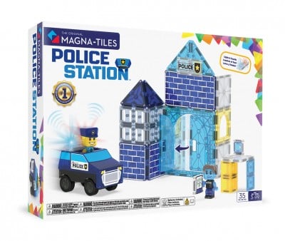 Conjunto de construção  Delegacia de pPolícia Magna-Tiles de 35 peças