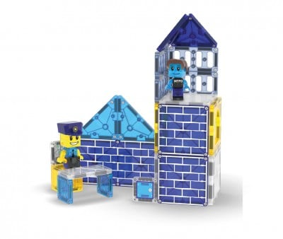 Conjunto de construção  Delegacia de pPolícia Magna-Tiles de 35 peças