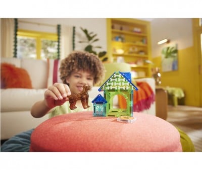 Conjunto de construção Magna-Tiles Dog House de 13 peças