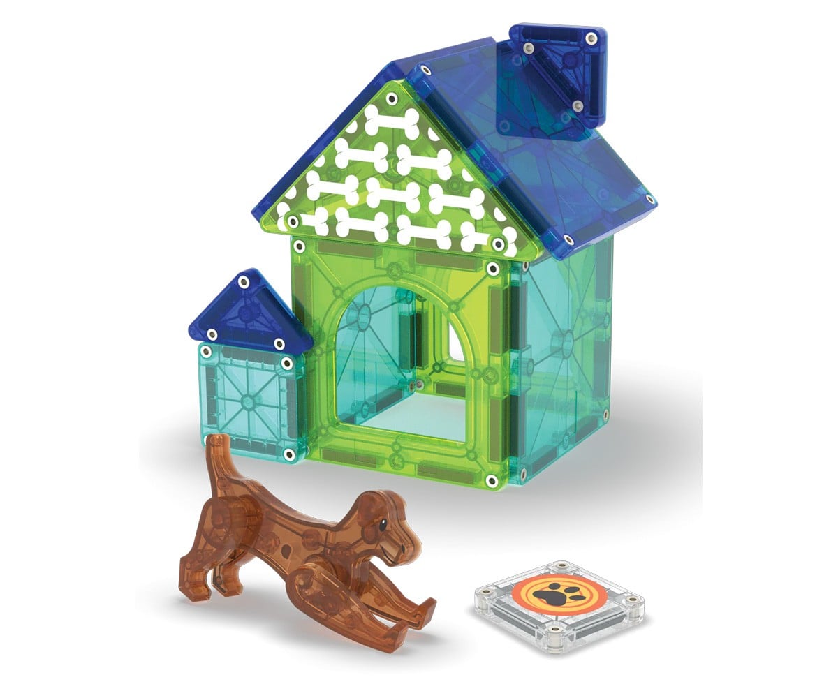 Conjunto de construção Magna-Tiles Dog House de 13 peças