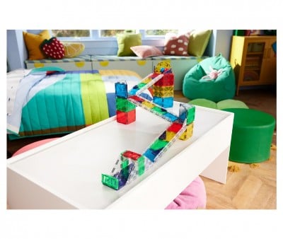 Conjunto de construção Magna-Tiles Rail Racers Deluxe de 90 peças