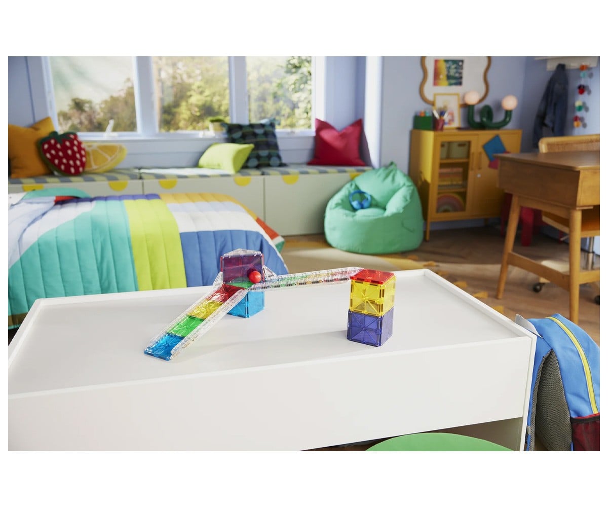 Conjunto de construção de 33 peças Magna-Tiles Rail Racers