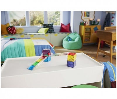 Conjunto de construção de 33 peças Magna-Tiles Rail Racers