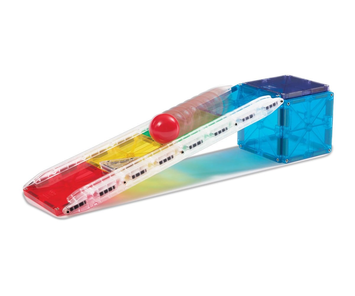 Conjunto de construção de 33 peças Magna-Tiles Rail Racers
