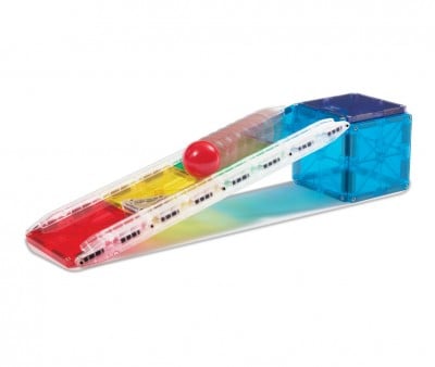 Conjunto de construção de 33 peças Magna-Tiles Rail Racers