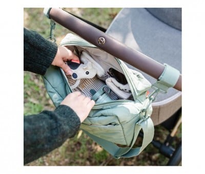 Bolsa de carro de bebé acolchoada verde