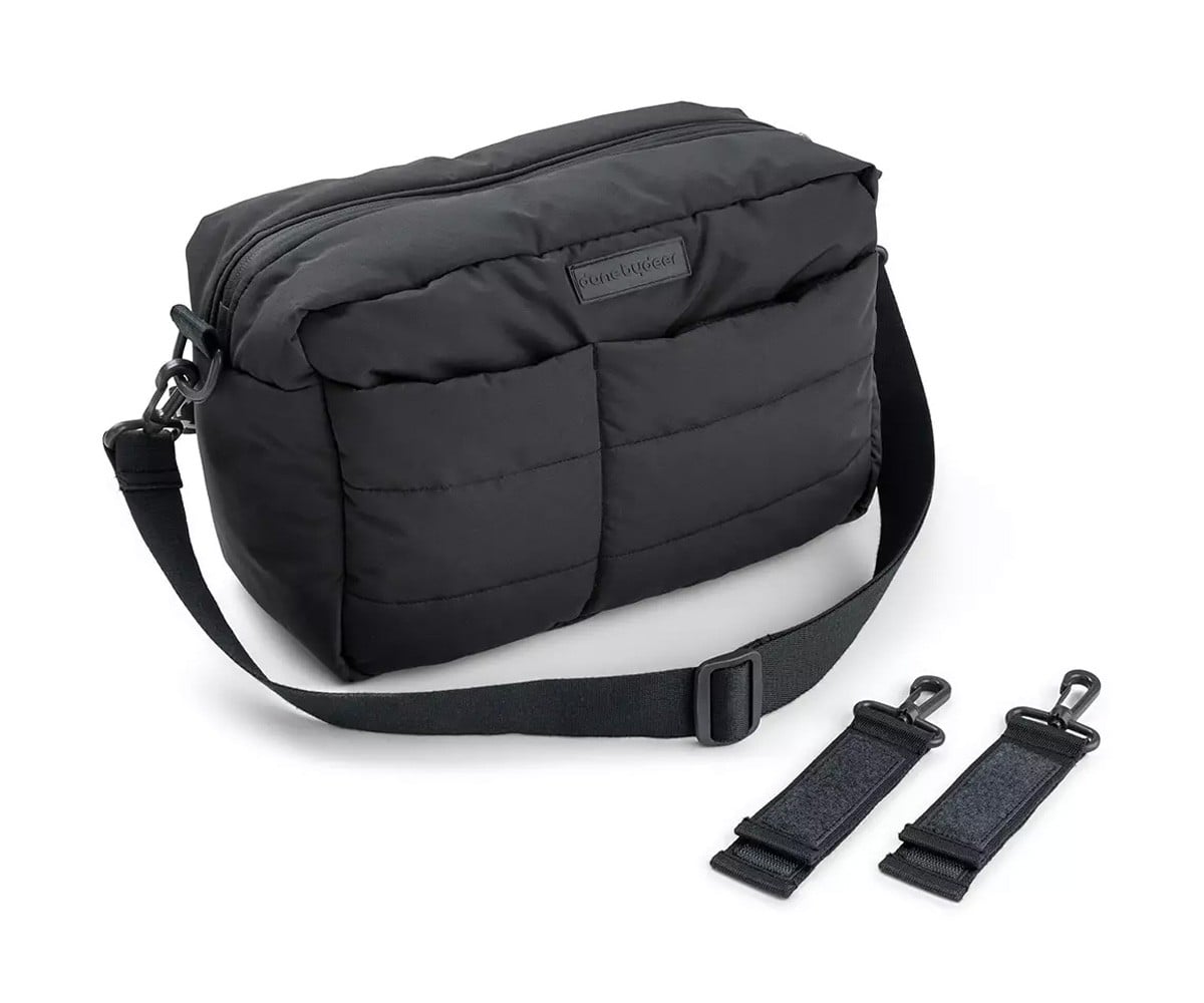 Bolsa de carro de bebé acolchoada preta