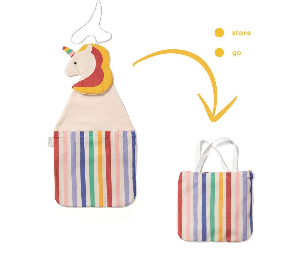 Rangement Mural + Sac Toto Unicorn Personnalisable