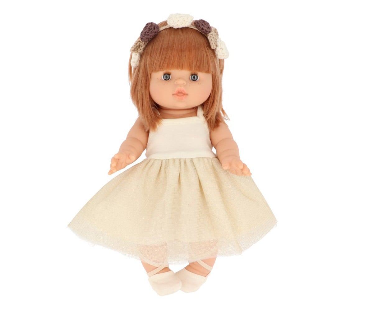 Poupée Gordis Capucine avec Tutu Rosella Milk Doré, Chaussons de Danse et Couronne de Fleurs