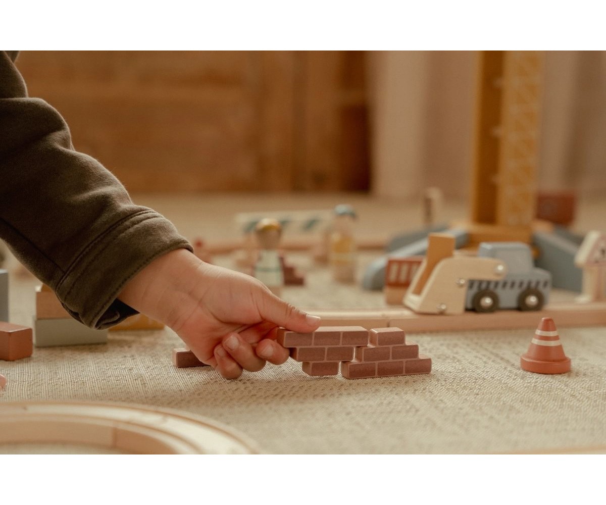 Set de Construcción con Grúa de Madera FSC