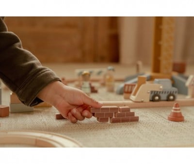 Set de Construcción con Grúa de Madera FSC