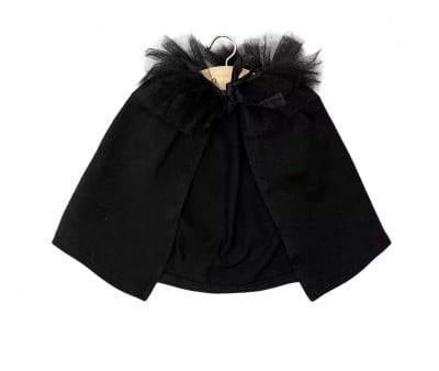 Cape de Sorcière en Jersey et Tulle Noir