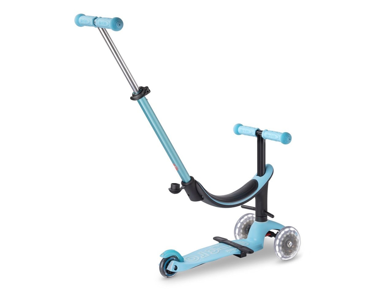 Patinete Mini 4 en 1 Deluxe LED Azul