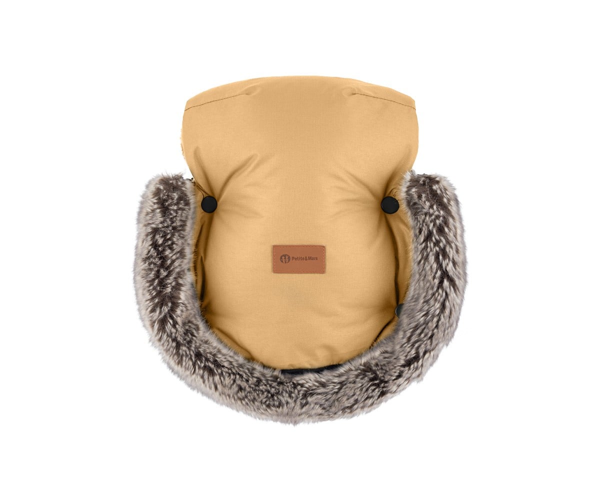 Moufles Thermiques Imperméables pour Poussette Furry Caramel