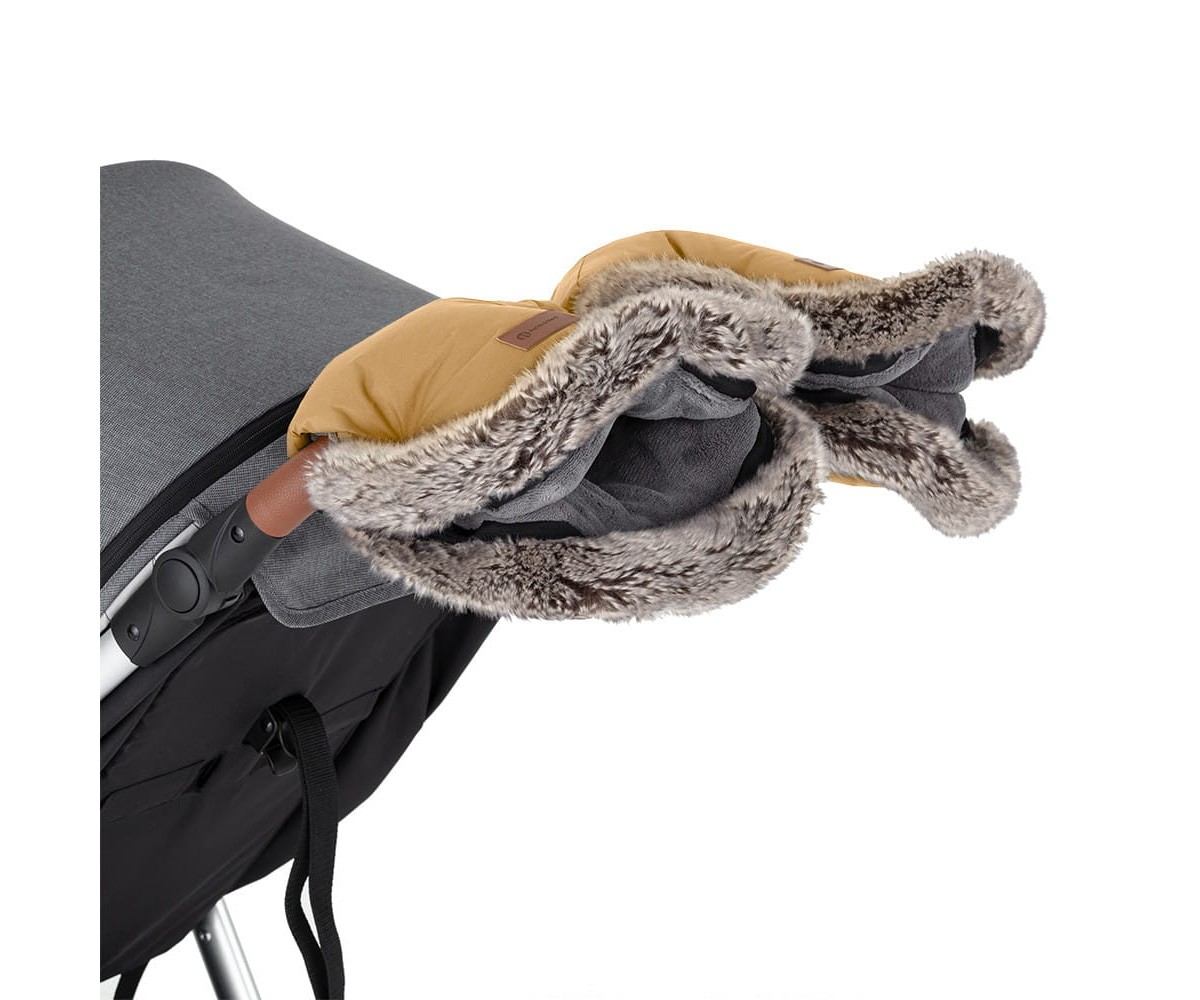 Moufles Thermiques Imperméables pour Poussette Furry Caramel