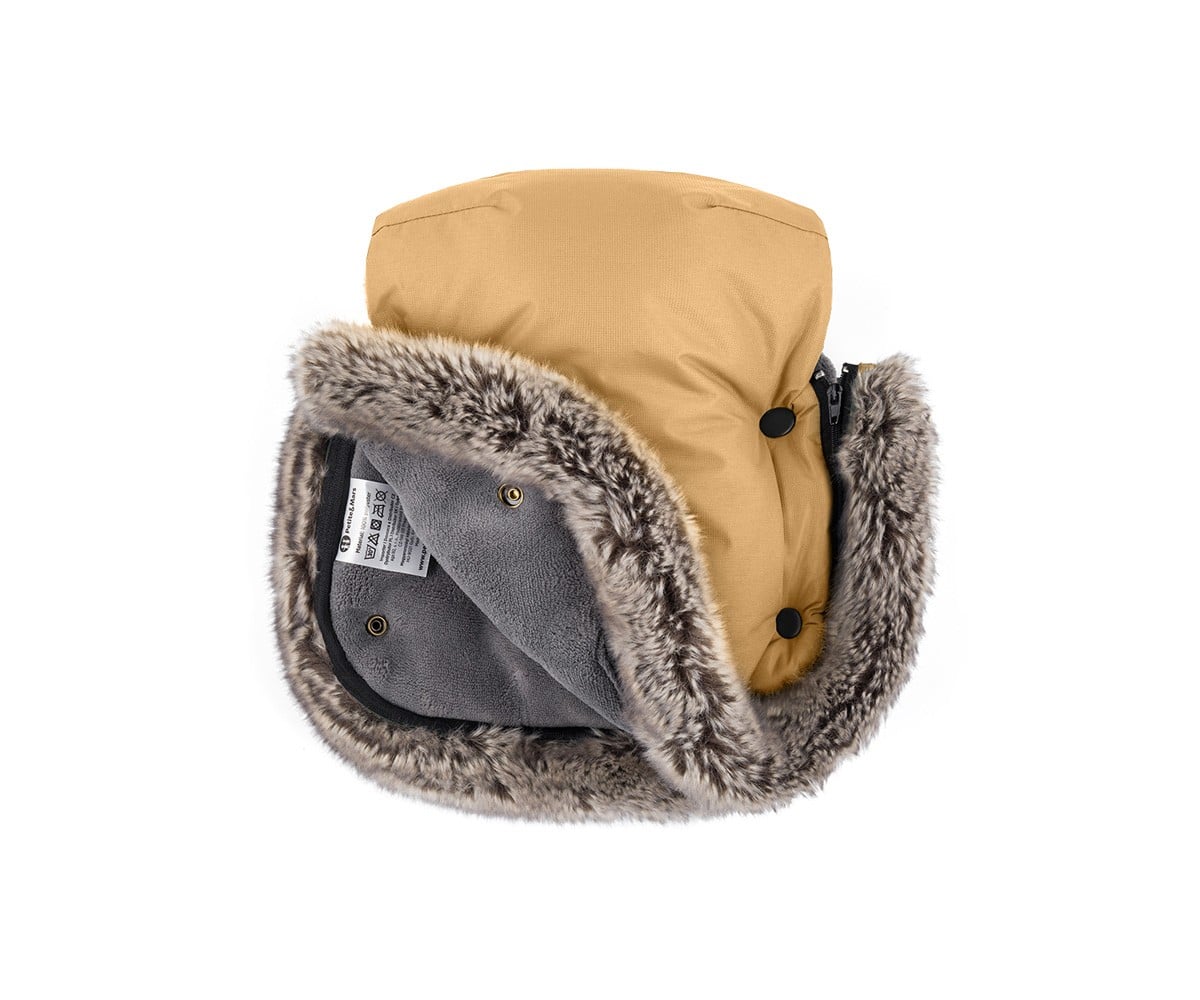 Moufles Thermiques Imperméables pour Poussette Furry Caramel