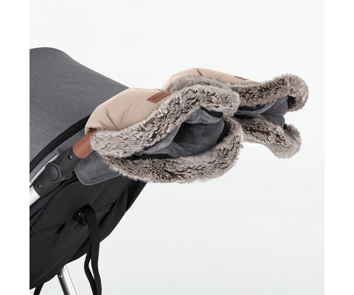 Moufles Thermiques Imperméables pour Poussette Furry Rose Petal