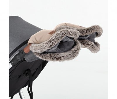 Moufles Thermiques Imperméables pour Poussette Furry Rose Petal