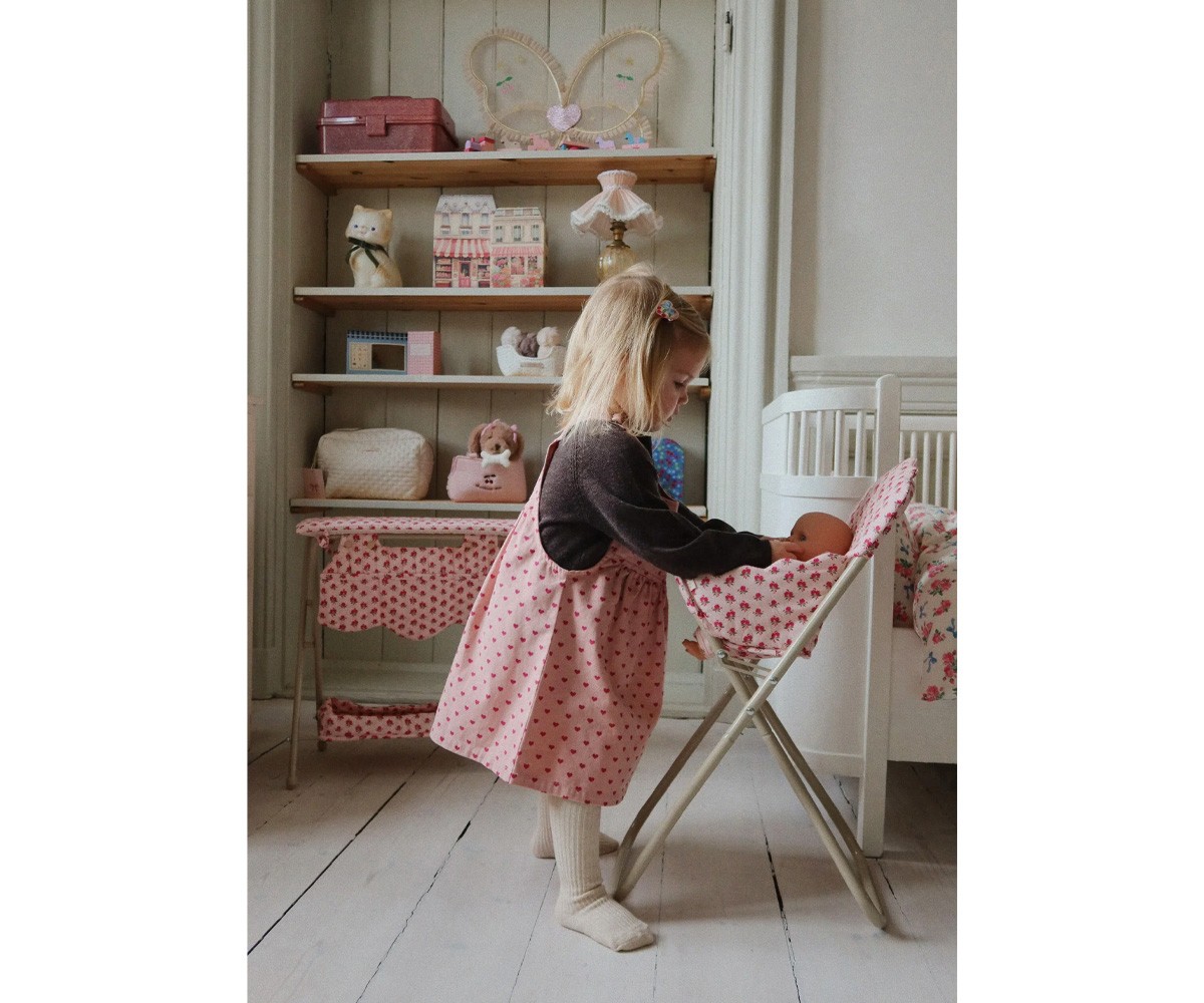 Chaise Haute pour Poupées Rosie Rose
