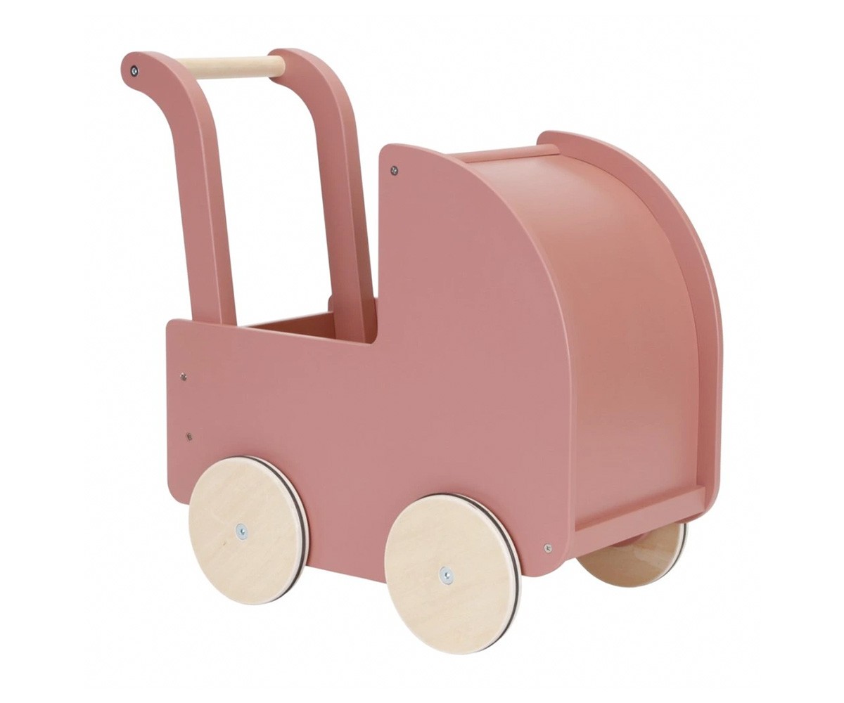 Carrito de Madera con Muñeca Blandita