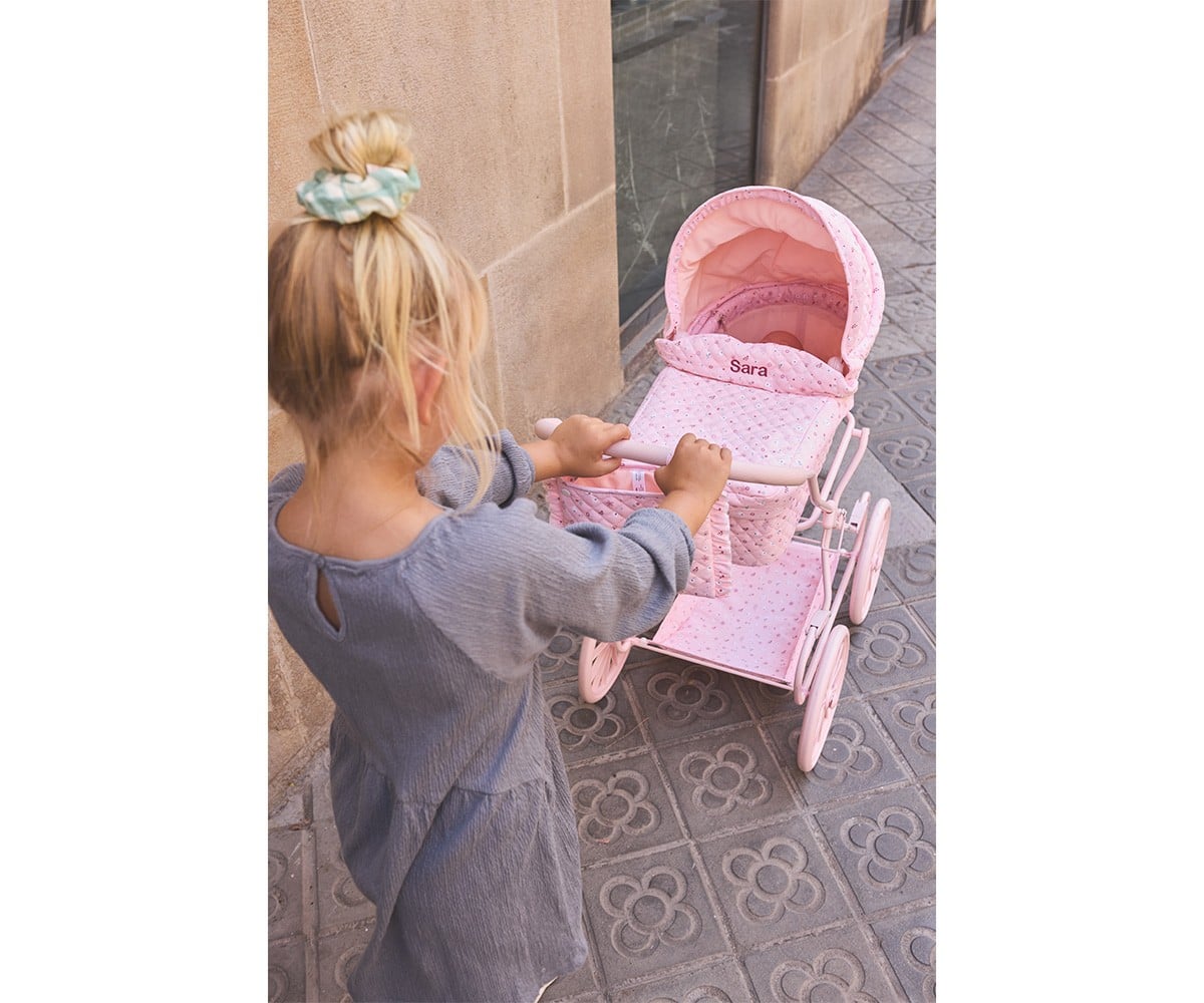 Personalized Doll Flowers Pram