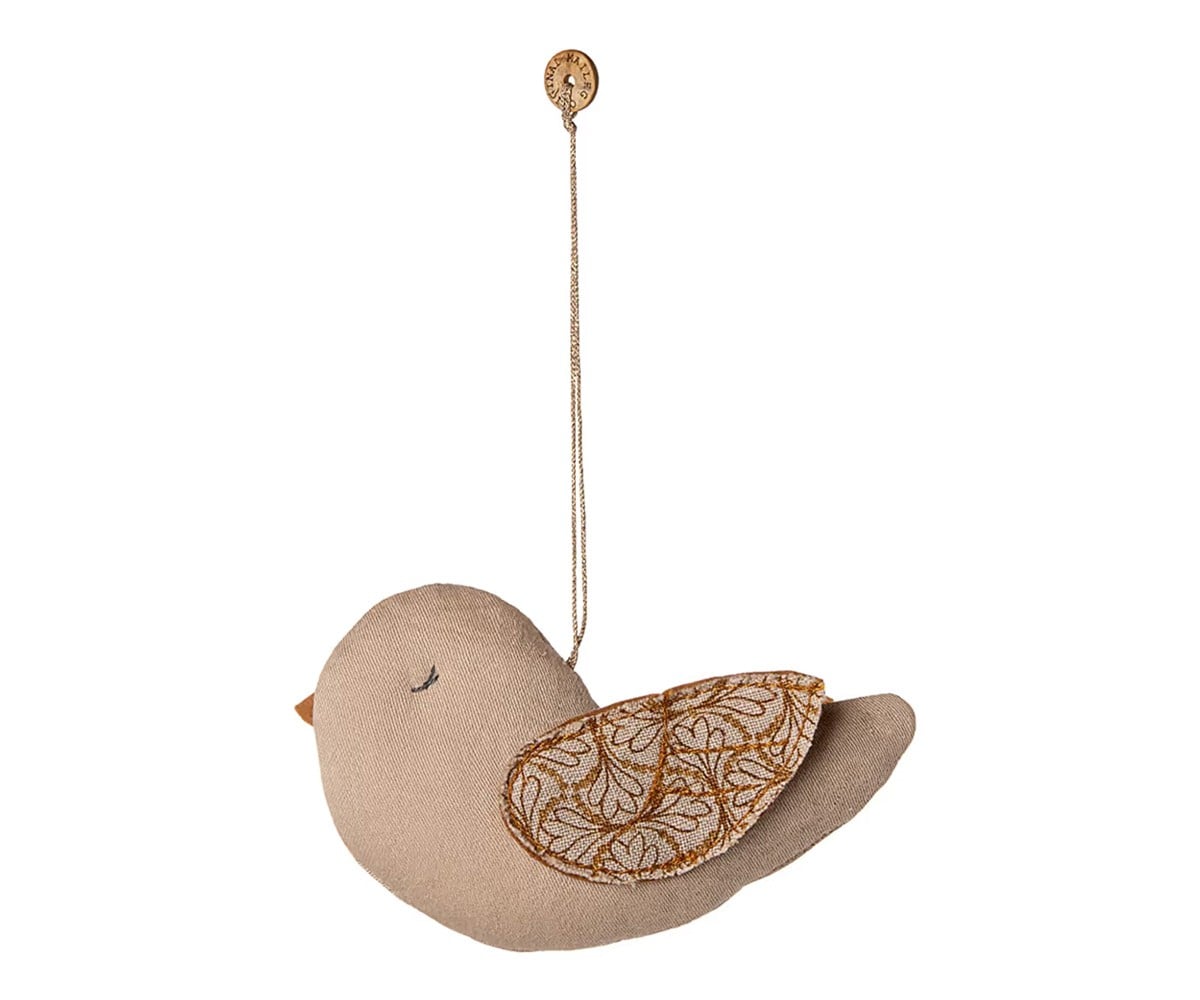 Ornamento de tecido Winter Heart Bird Sand