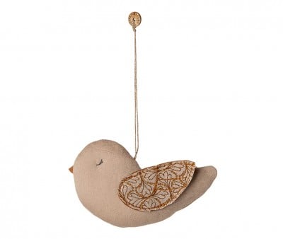 Ornamento de tecido Winter Heart Bird Sand