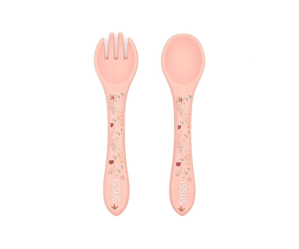 Set de Cuchara y Tenedor de Silicona Pulpo