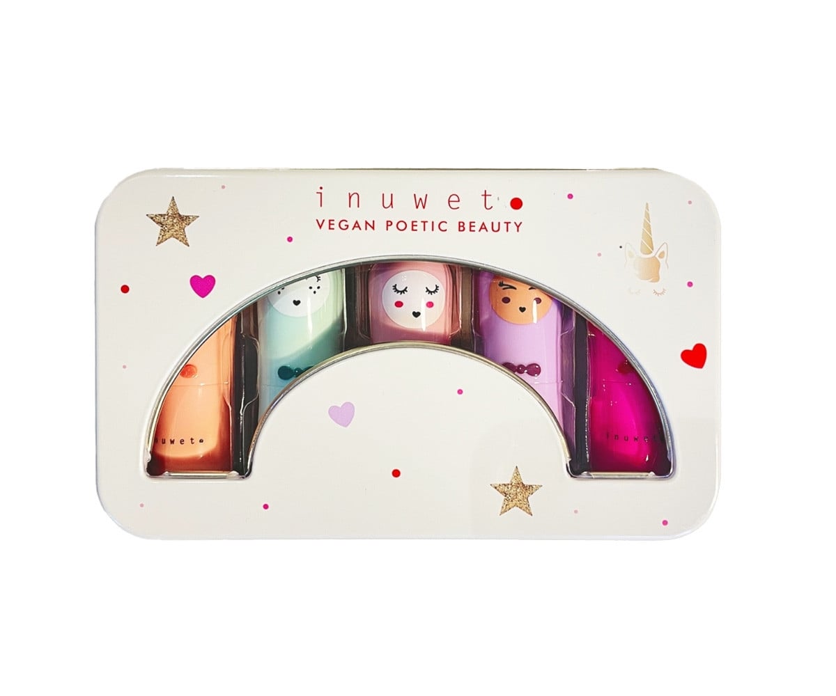 Caja Metálica 5 Bálsamos Labiales Inuwet