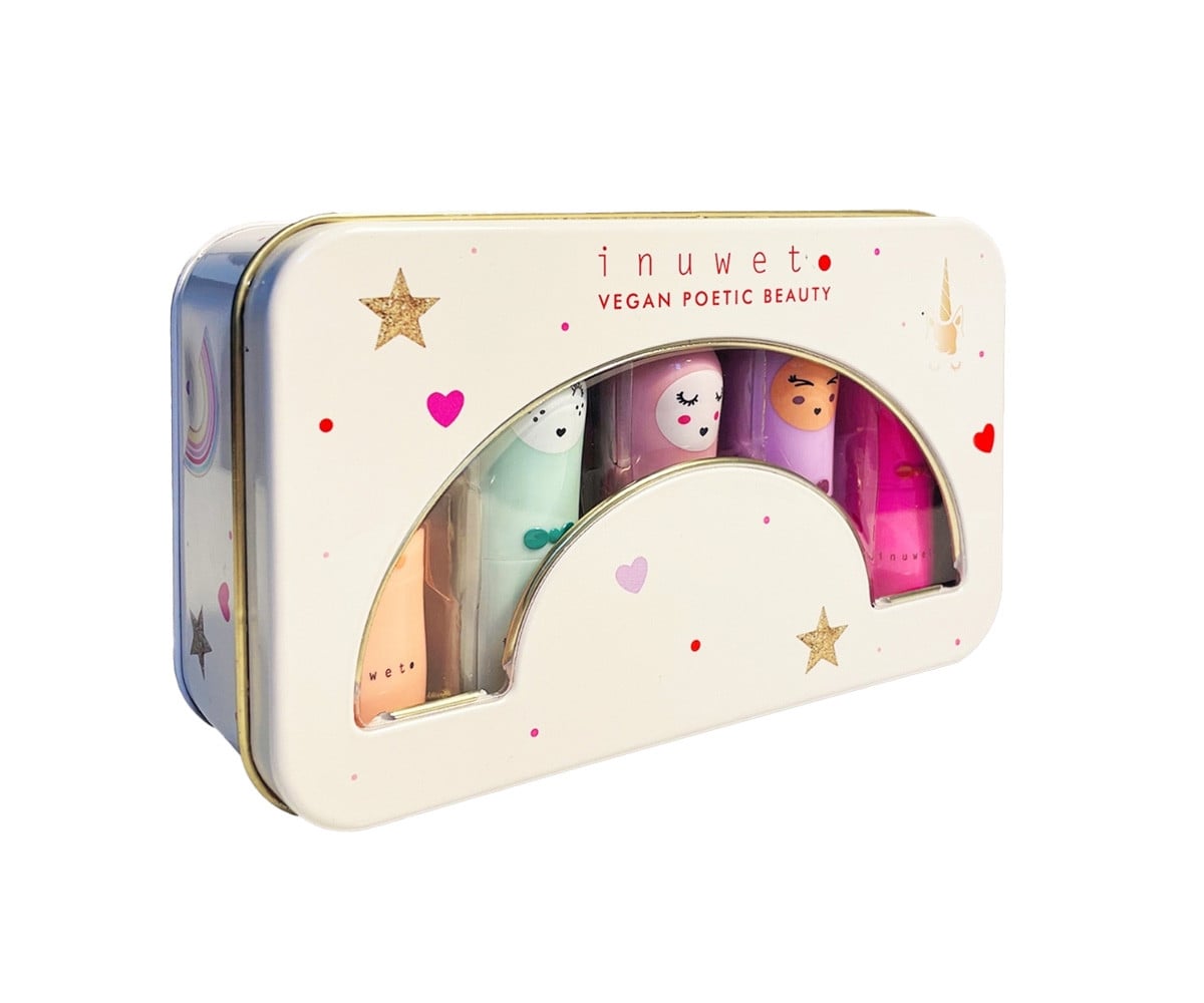 Caja Metálica 5 Bálsamos Labiales Inuwet